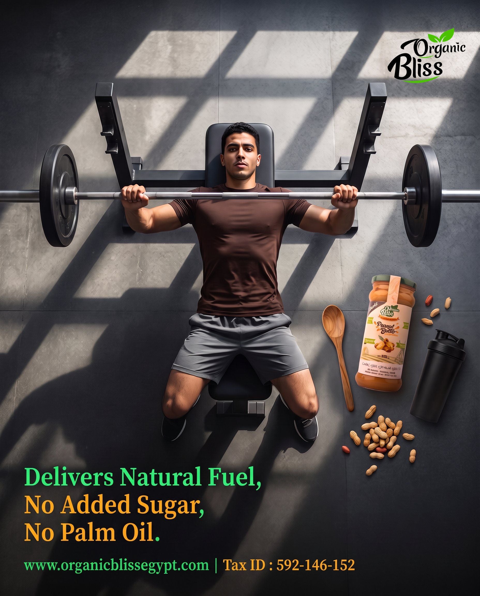 Organic Bliss Peanut Butter (Classic) Without any industrial additives-Sugar Free |Healthy ||Organic| 350g