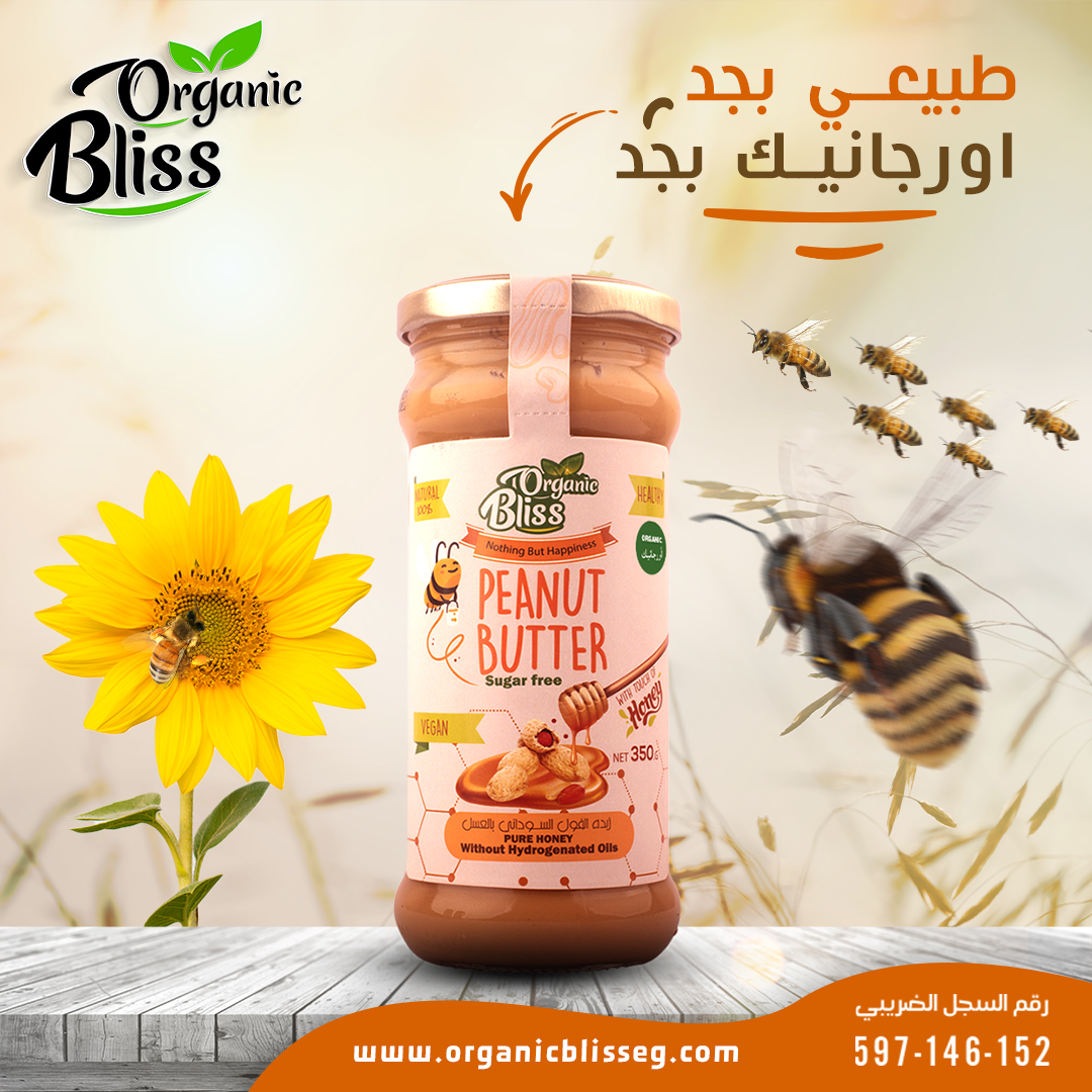 Peanut Butter Organic Bliss With Pure Honey |Sugar Free| Healthy 350g